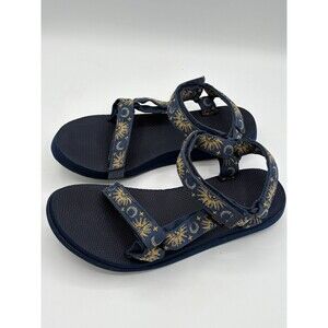 Teva Women’s 10 Celestial Sun Moon Stars Navy Sandals Y2K Boho Strappy